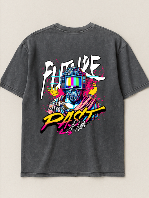 "Future & Past Myth" Oversized & Stone Washed T-shirt [Echo Edition]